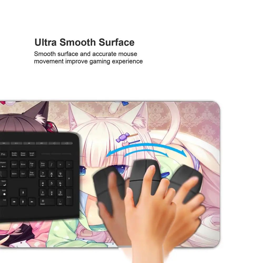 Nekopara Mouse Pad Keyboard Mousepad lauge 1200X600 mm Desk Mat PC Gamer Office Carpet Home Table pad