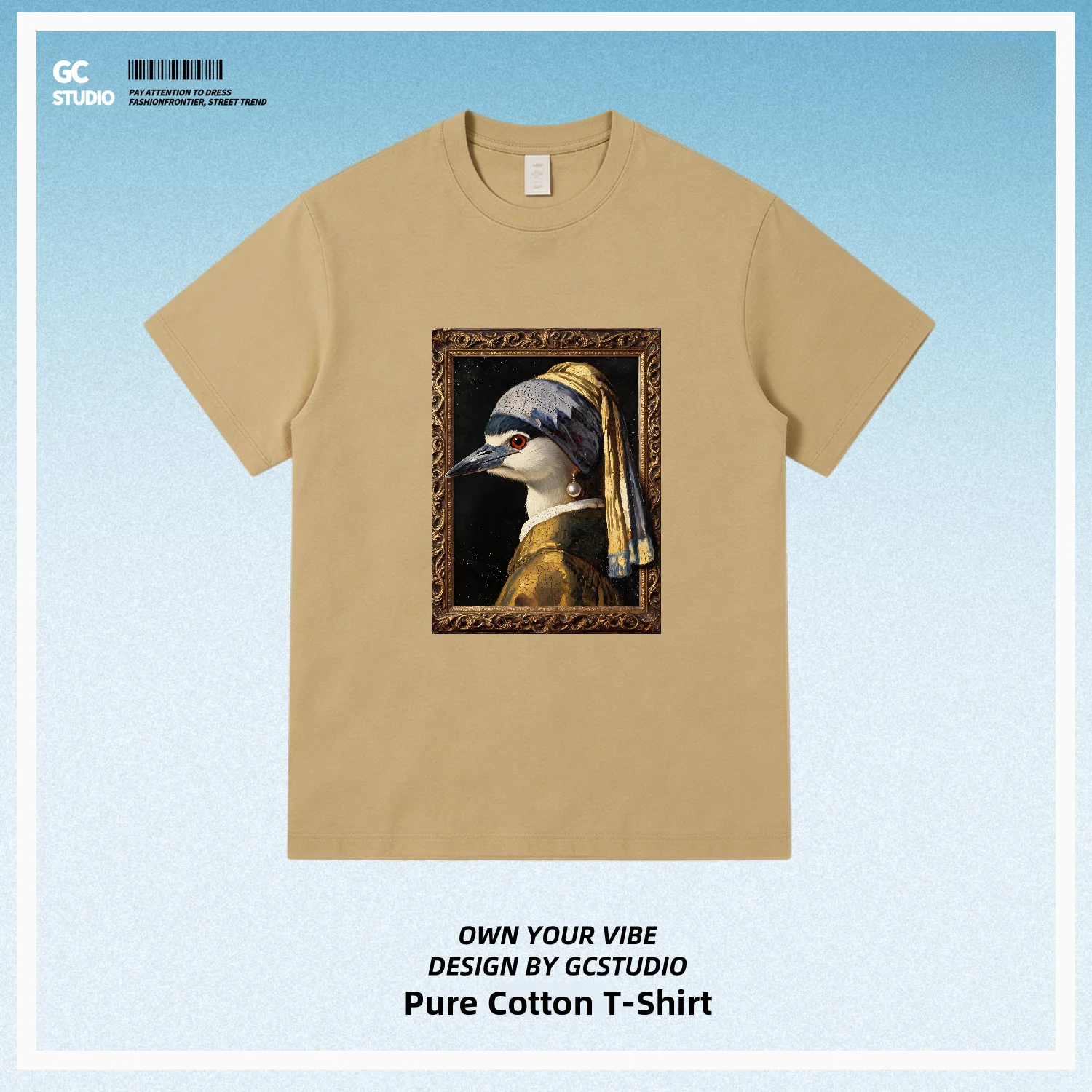 Loose Fit Pure Cotton Short Sleeve T-Shirt Men's Series with Pearl Earring Night Master Retro Style Breathable Comfortable Ca...