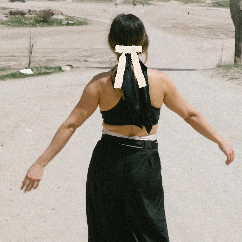 

2pcs Bows For Teen Girls White Clip Bow Bow Hair Clips Barrettes Ponytail Clip Hair Accessories for Women Teen Girls