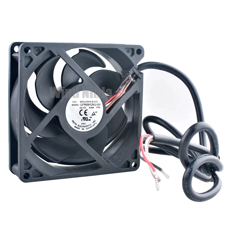 QFR0912VJ-00 9.2cm 92mm fan 92x92x25mm DC12V 0.60A 4Pin Dual ball bearing waterproof cooling fan for CPU photovoltaic inverters