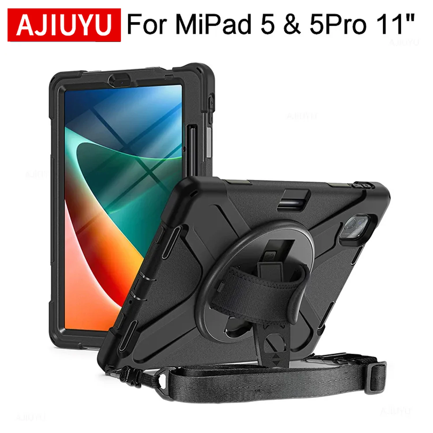 

Чехол AJIUYU для Xiaomi Pad 5/5 Pro, детский силиконовый противоударный чехол с держателем для карандашей, чехол для планшета Mi Pad5 MiPad 5 Pro 11 дюймов, чехол Funda
