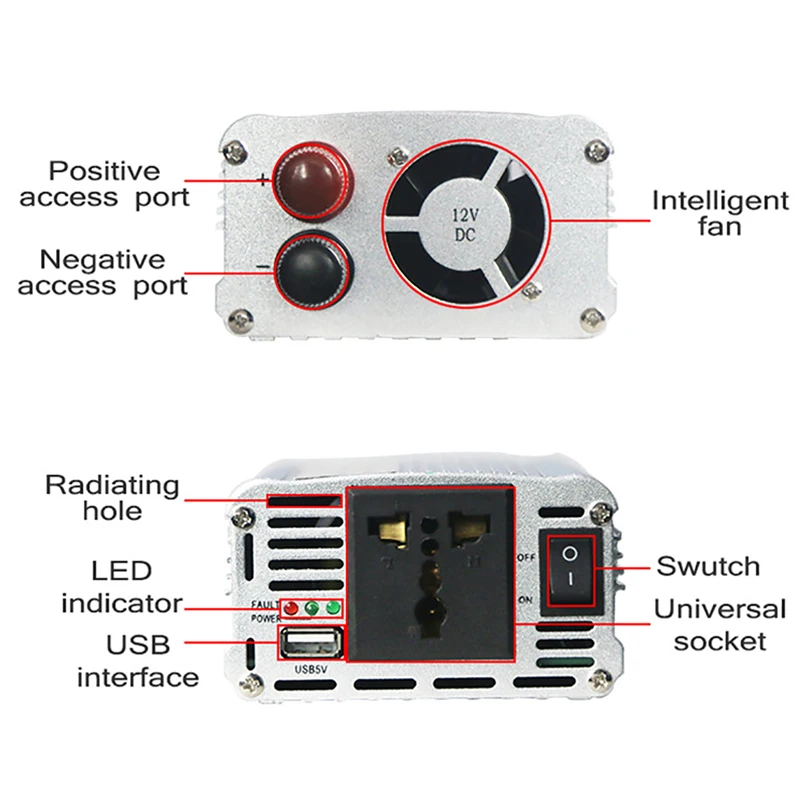 Imagem -05 - Sistema de Energia Solar 12v a 220v Modificado Senoidal Inversor Kit 300w Painel Solar 150a Controlador para Carro Casa Caravan Boat 1500w