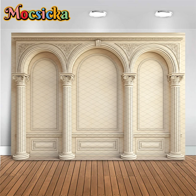 Fondo de pared de fotografía Mocsicka, casa de palacio, papel tapiz interior, decoración, vestidos de maternidad, sesión de fotos, telón de fondo de boda, sesión fotográfica