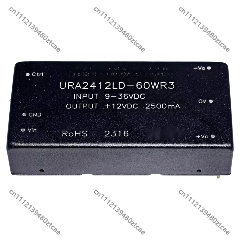 URA24xxLD-60WR3 60W 9~36V Dual Output Isolated DC-DC Module 2.25kV Isolation Half Brick DIP Industrial Regulated Converter