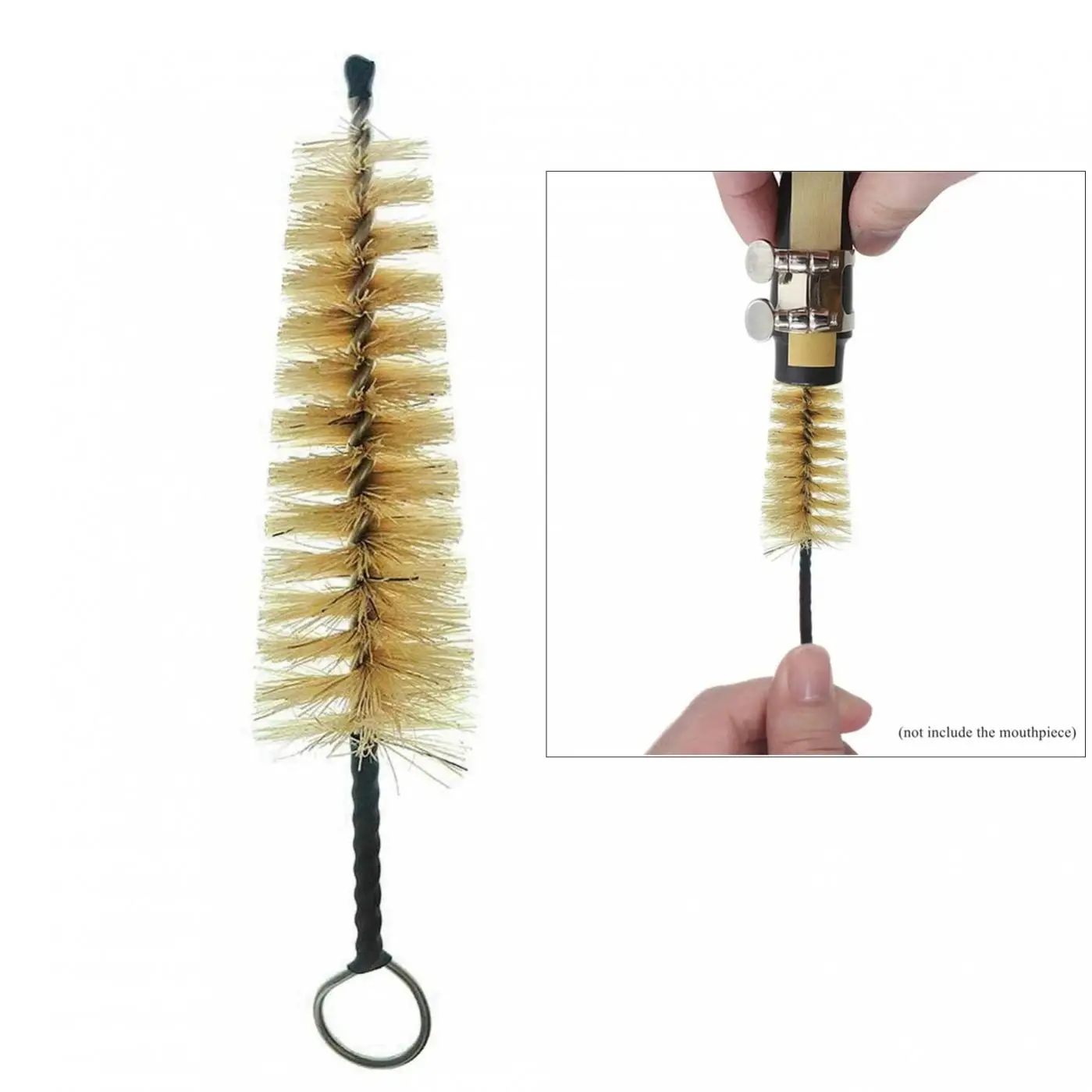 28/36 Stück Saxophon-Klarinetten-Reinigungswerkzeug-Set mit Mundstückkissen, Reinigungstuch für die Innenkammer, Mundstückbürste – Detail 17