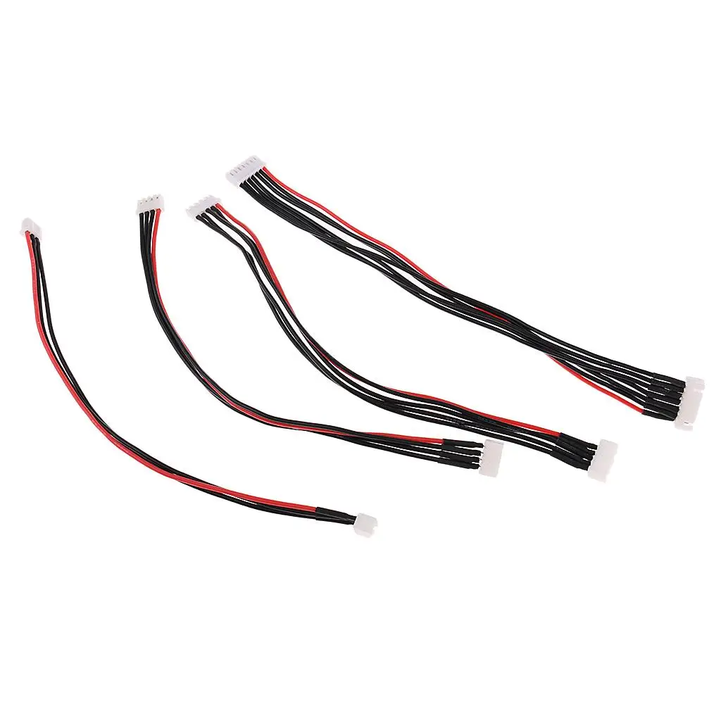 4pc 2S 3S 4S 6S 200mm/7.87'' Lipo Balance Wire Extension Cable for RC Drone Battery Charger DIY