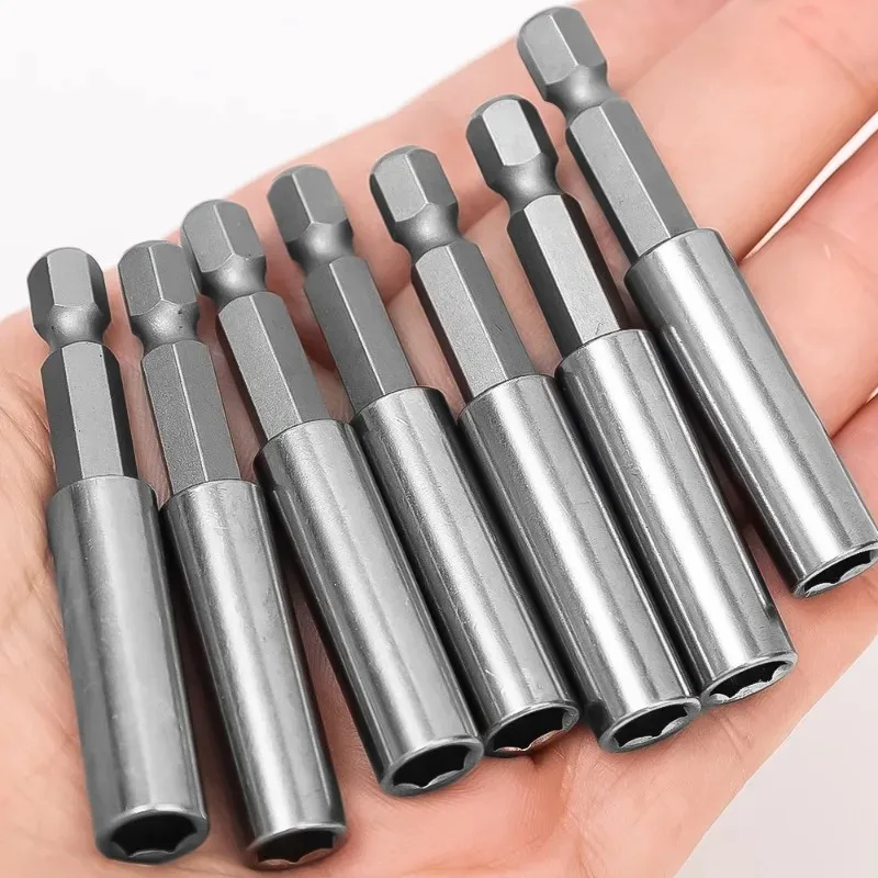 WEELEE 1/4 Zoll Magnetischer Verlängerter Schraubendreher-Kopfhalter-Set mit Sechskantgriff-Adapter für Bohrer- und Schraubendreherköpfe – Detail 2