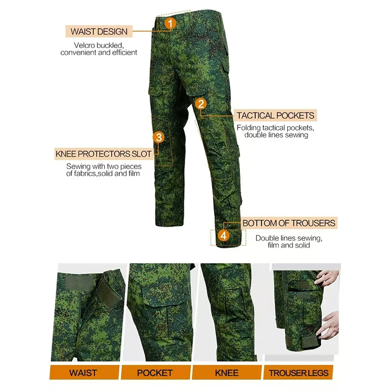 Tactical Black Combat Airsoft Camouflage Military G2 Frog Pnats Men Cargo Trouser Hunting Outdoor Sports Camping Hiking Pants