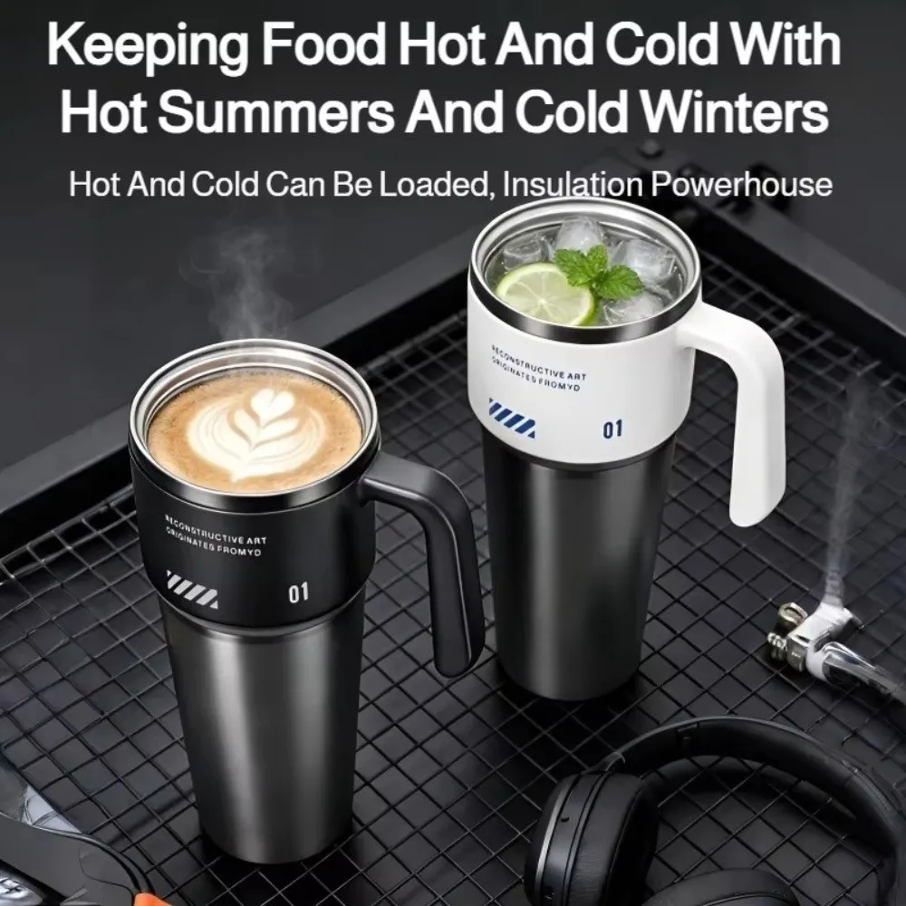 304 Stainless Steel Sports Insulated Bottle Large Capacity One-Click Open Lid Insulated Water Bottle Built-in Straw