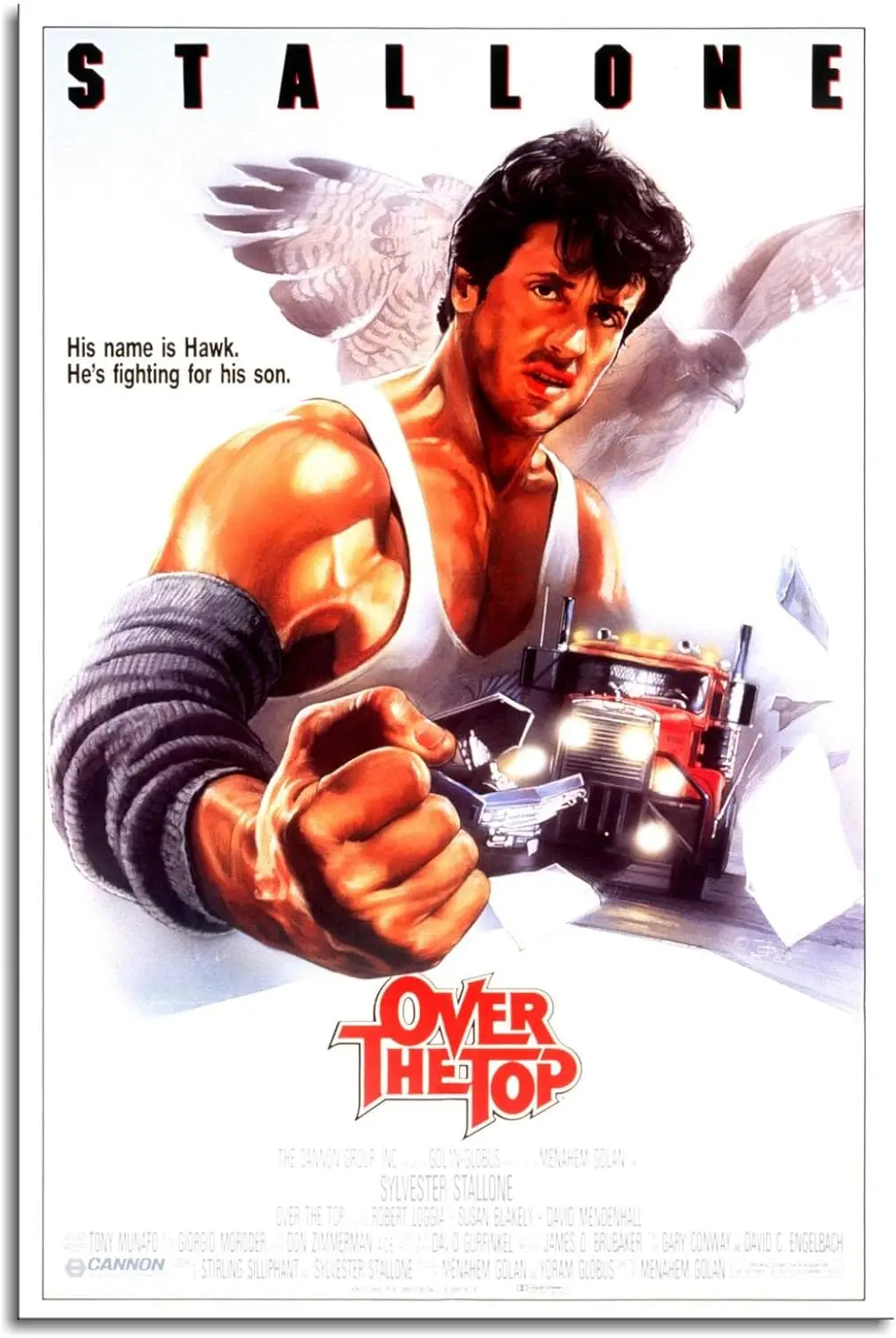 Over The Top Movie Poster Classic Film Canvas Prints Action Movies Wall Art For Home Office Gym Decorations Unframed ;