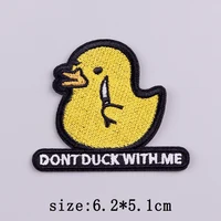 Little Yellow Duck Embroidery Patches For Clothing Hip Hop Animal Patch Iron On Patches On Clothes Fusible Patch Stickers Badges 6