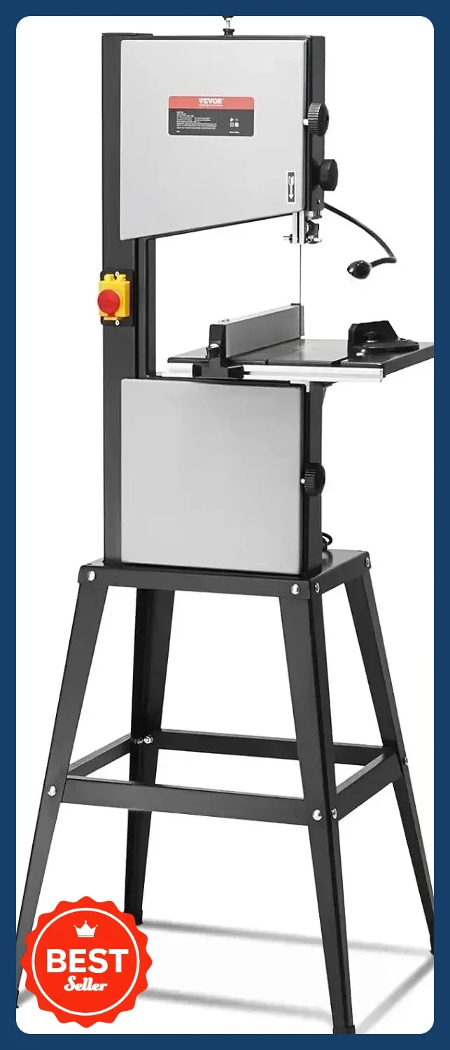 

BestsellerBand Saw with Stand, 10-Inch, 560 & 1100 RPM Two-Speed Benchtop Bandsaw, 370W 1/2HP Motor