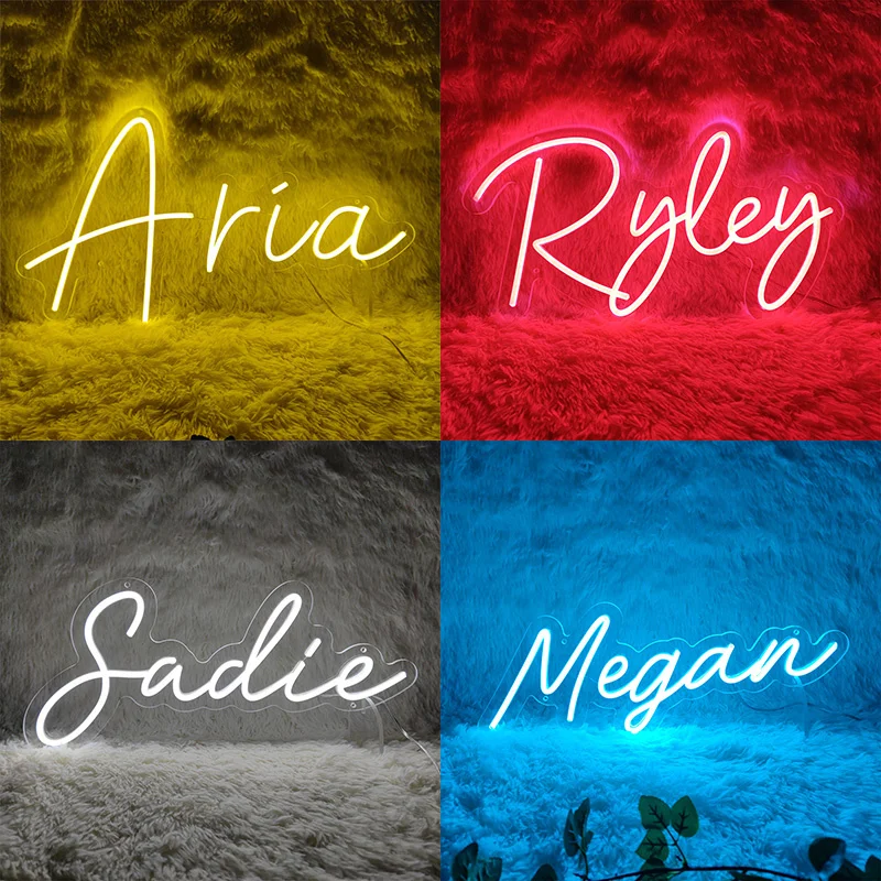 Custom Name Neon Sign Baby Birthday Party Gift Kid Room Home Wall Decor Led Name Sign Dorm Room Decor Personalized Gifts Light