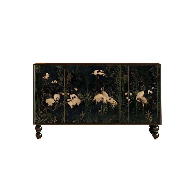 

Новый китайский французский стиль, обеденный боковой шкаф, гостиная, входное хранилище, декоративный шкаф для хранения в европейском стиле ретро.