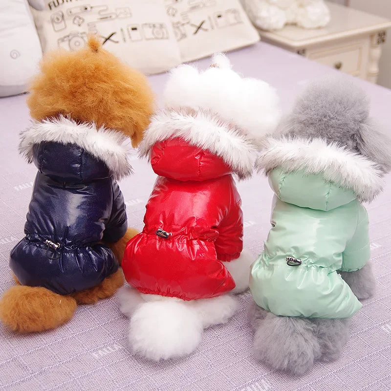 

smvp Dog four legged down cotton winter clothes autumn winter cotton clothes small dog plus plush thick cotton clothes