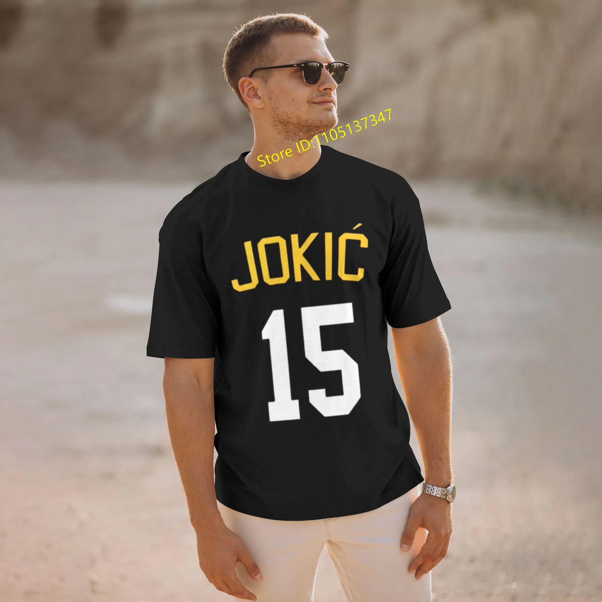 

​​​​​​Personalized customized Nikola Jokic men's 100% cotton casual comfortable round neck short-sleeved T-shirt