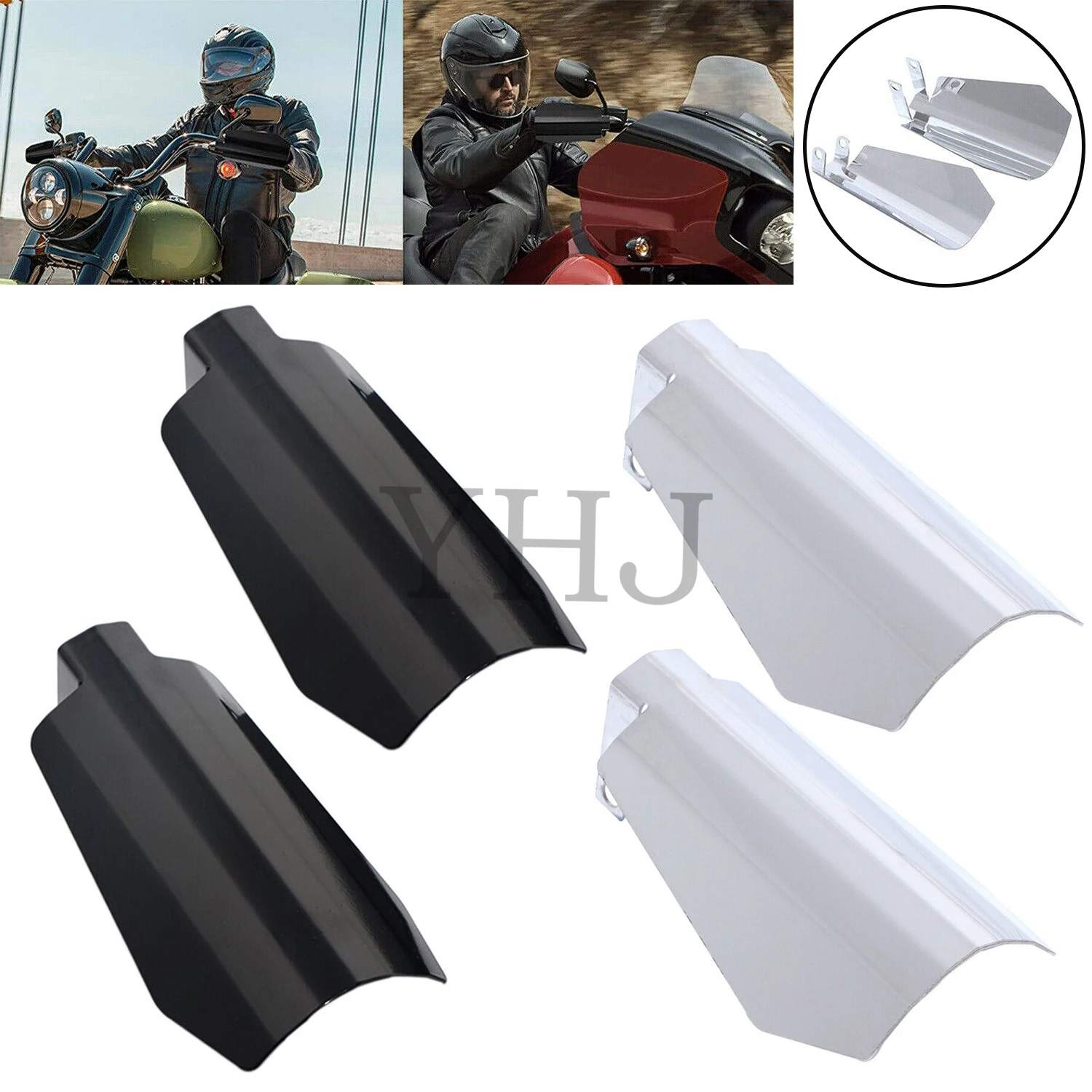 

Motorcycle Coffin Cut Hand Guards Guard For Harley Sportster Dyna Touring RoadKing Softail Baggers Wind Falling Protection Cover