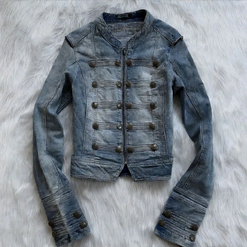 

Куртка джинсовая женская в винтажном стиле из Южной Кореи, серия Millennium, однотонная, с эффектом потертости, выцветшая, с эффектом поношенности, для создания стильного образа