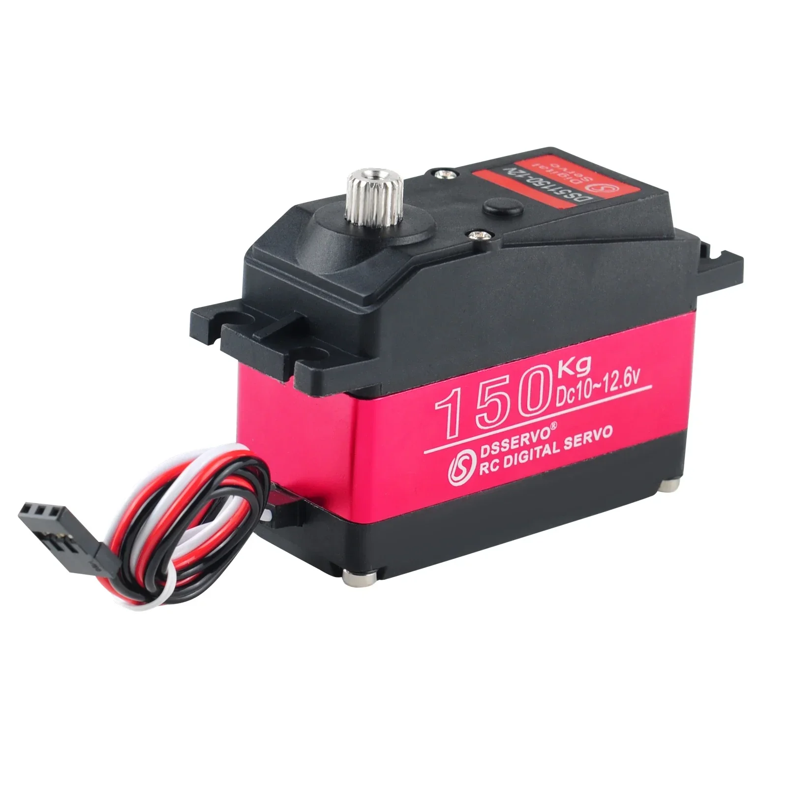 Servo Digital de 150KG, 12V DS51150, engranaje totalmente metálico, resistente al agua IP66, Servo RC con brazo Servo de 25T para barco robótico de coche de control remoto 1/5