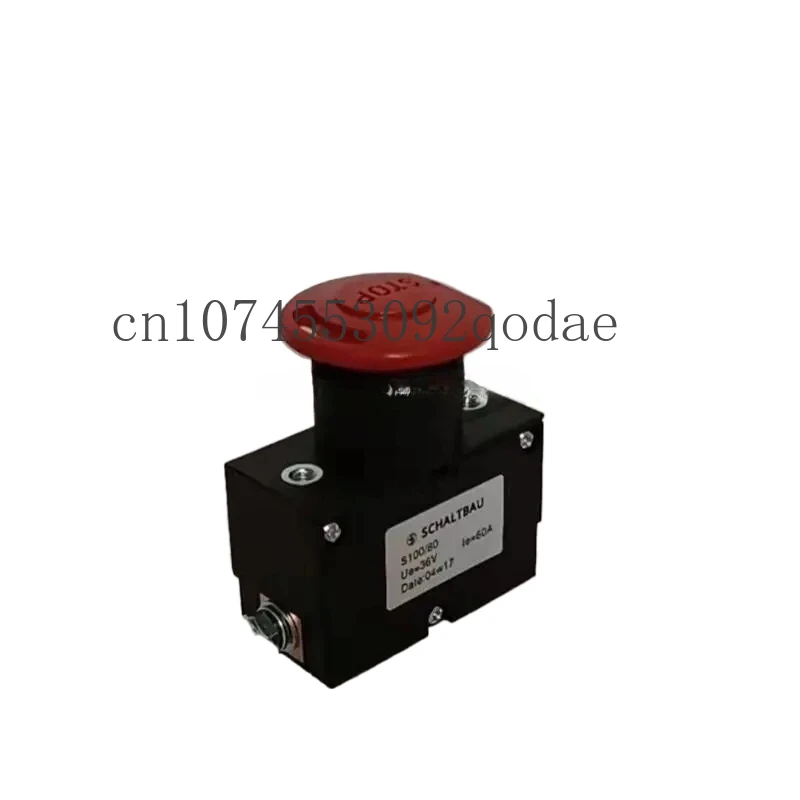 Schaltbau Emergency Button S100/80 36V 60A, Emergency Stop Switch, Switch, Forklift, Tray, Golf Cart