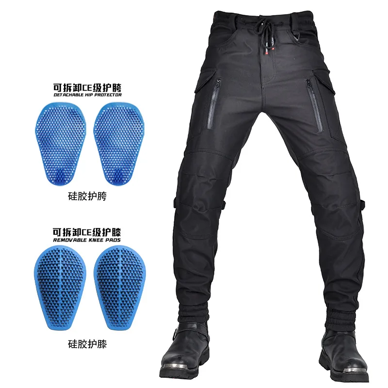 

VOLERO Motorcycle Riding Pants Four Seasons Velvet, Men's and Women's Waterproof and Windproof High-waisted Locomotive