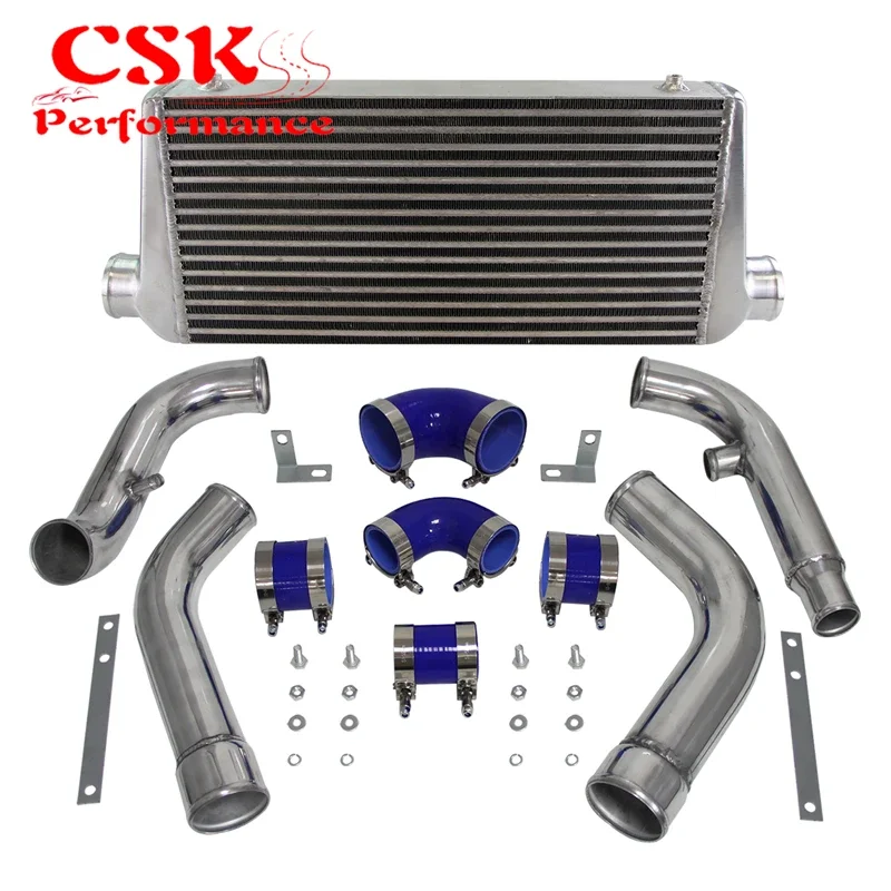 Immagine 6: Intercooler in alluminio nudo con barra e piastra Performance con kit tubo per Nissan 200SX Silvia S13 CA18DE CA18DET 1.8L 1989-1994