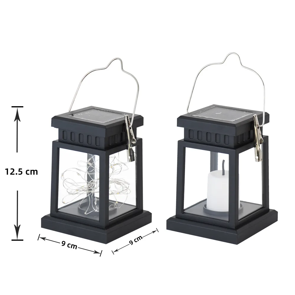 Cross-border Amazon solar lantern solar outdoor garden lights hand-held hanging lights garden candle lights decoration