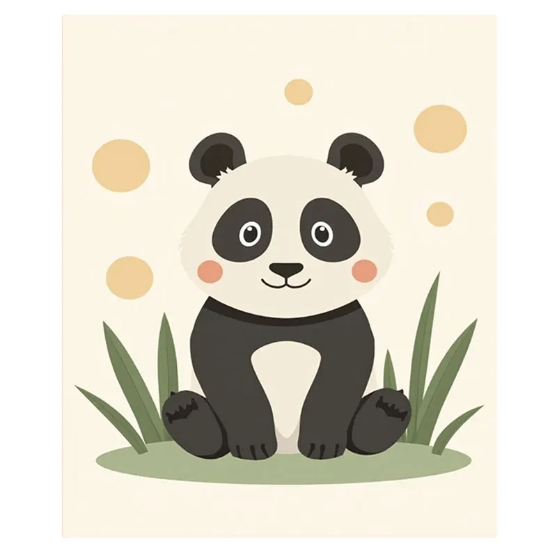 قطعة واحدة من بطانية الفانيلا اللطيفة على شكل باندا كرتونية للأطفال، رمي ناعم ومريح بتصميم من الخيزران #2