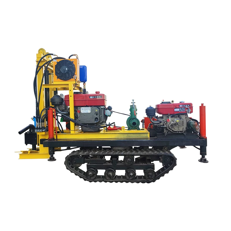 Customized 180m 200m crawler track mounted deep borehole water well drilling rig for water well machine