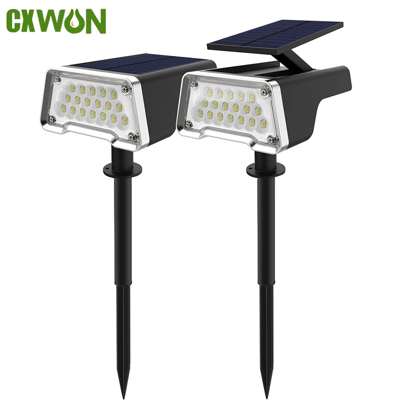 

Solar Lawn Lamp Outdoor Adjustable Solar LED Wall Lights Sunlight Landscape Spotlights Yard Garden Driveway Path Light