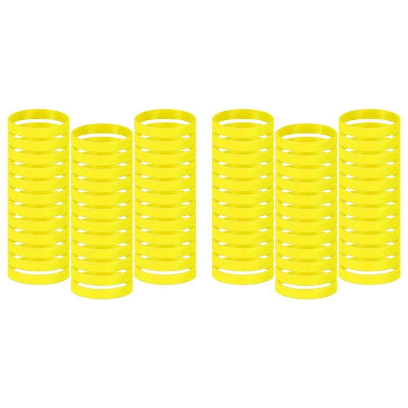 

N01R-200 шт. однотонные резиновые браслеты, силиконовый браслет, спортивные эластичные резиновые браслеты для взрослых (желтые)