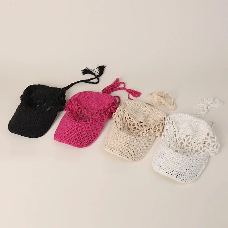 New Fashionable Handcrafted Openwork Women's Spring/Summer Breathable Sun Hat for Outings and Sun Protection