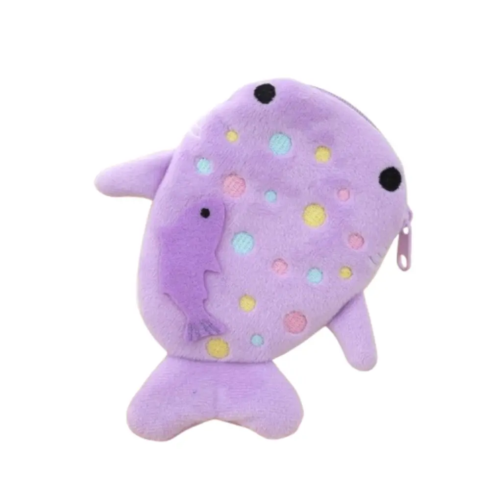 Cartoon Shark Whale Shark Coin Purse Bag Pendant Animal Shark Wallet Portable Zipper Coin Bag Earphone Bag Accessories
