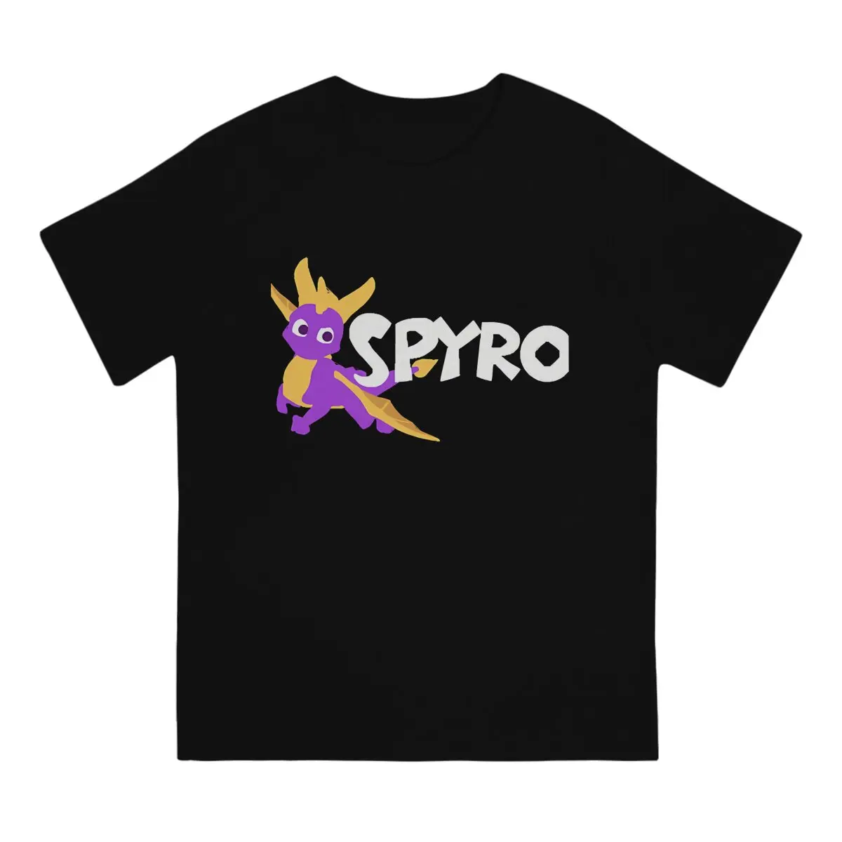 Reignited T-Shirts Men Spyro The Dragon Game Vintage Tee Shirt Round Collar Short Sleeve T Shirt New Arrival Tops