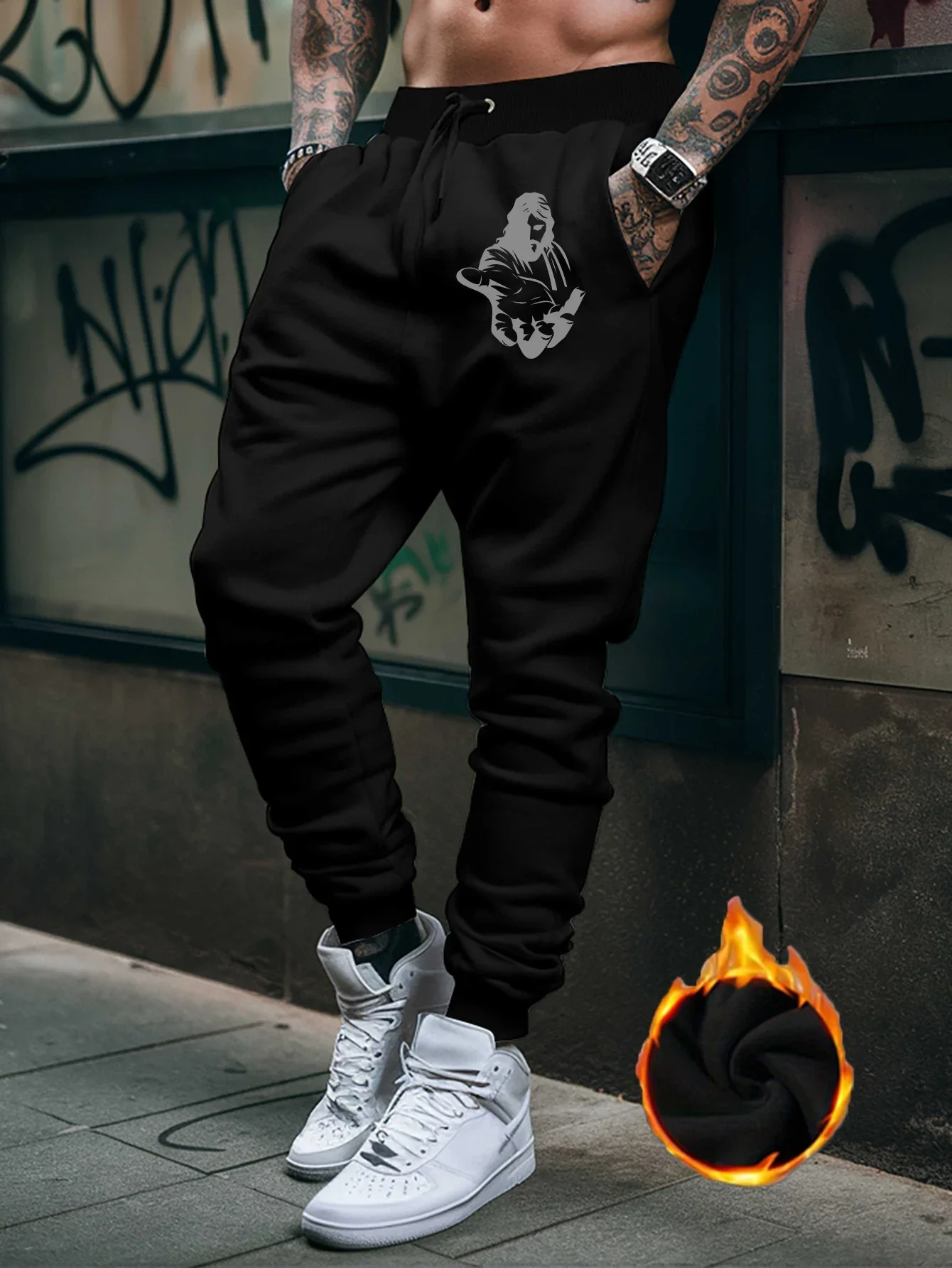Mens Print Lounge Pants  New Style Autumn Winter  Male Fashion Streetwear Casual Comfort Fitness Sporty Sweatpants