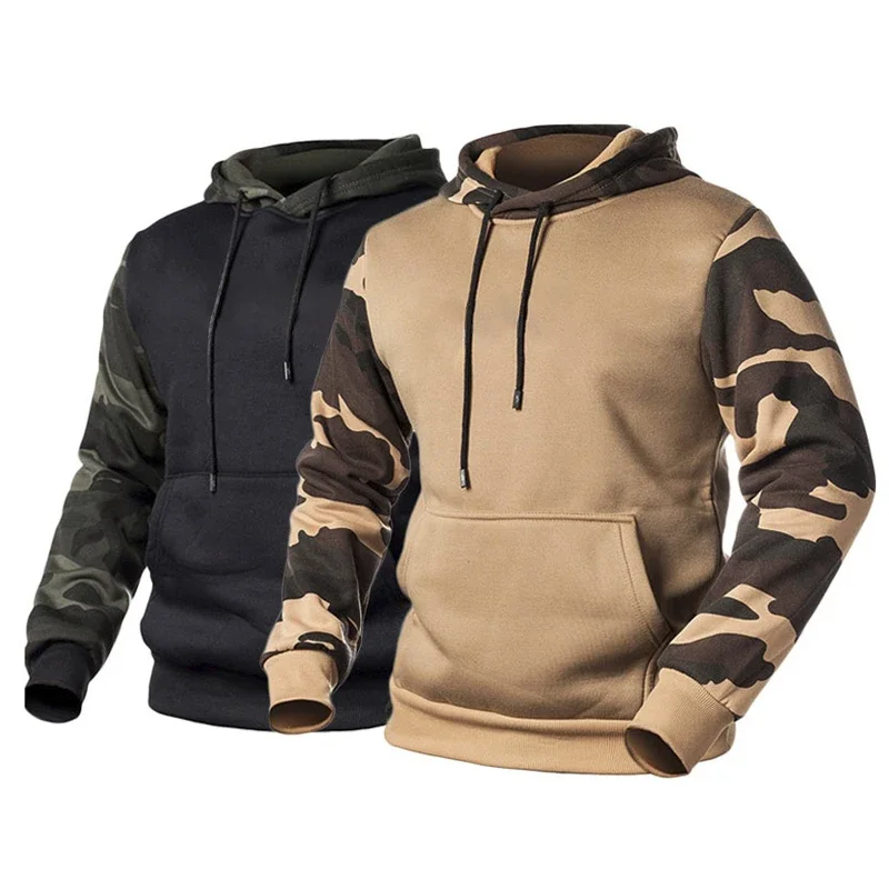 Punk Clothes Fashion Army Green Men Military Camouflage Hoodies Hooded Sweatshirts Male Camo Hoody Hip Hop Streetwear Brand Top