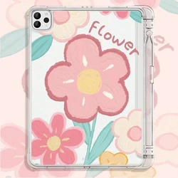For iPad Case iPad 10th Gen 12.9 4th 5th 6th Air 4th 5th 10.9 Pro 11 2nd 3rd 4th iPad 10.2 7th 8th 9th Floral Case with Pen Slot