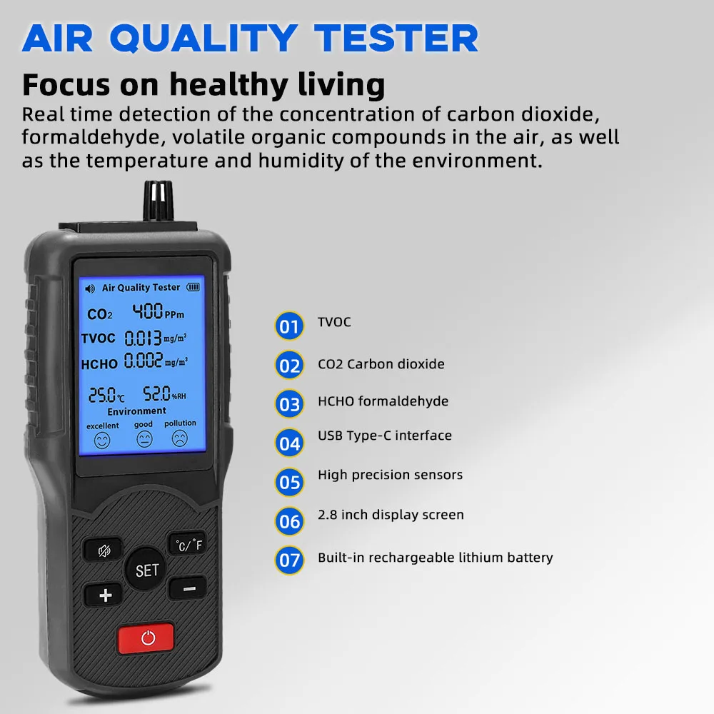 Handle Air Leak Tester Air Permeability Dust Purification Device