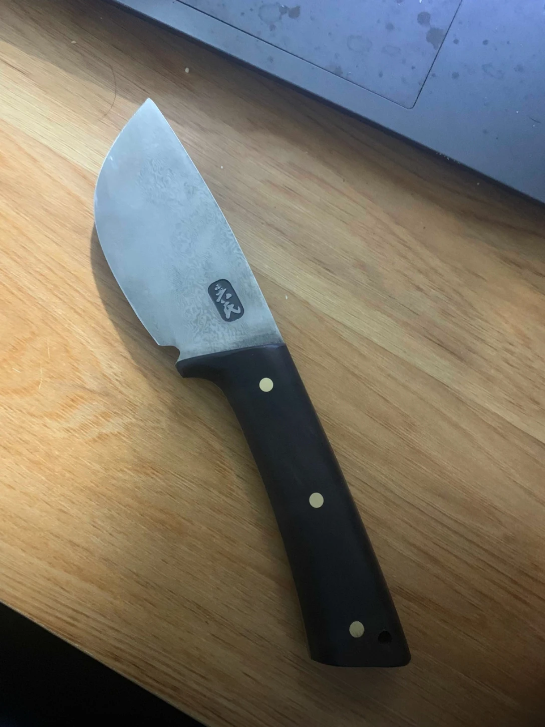 

3.9 Inch Utility Knife Handmade Forged Damascus Steel Blade Ebony Handle Sharp Paring Slicing Cleaver Barbecue Kitchen Knives