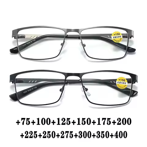 Men Business Reading Glasses Frame for Reader Mens Presbyopia Blue Light Blocking Eyeglasses Classic Hyperopia Spectacles Diopte