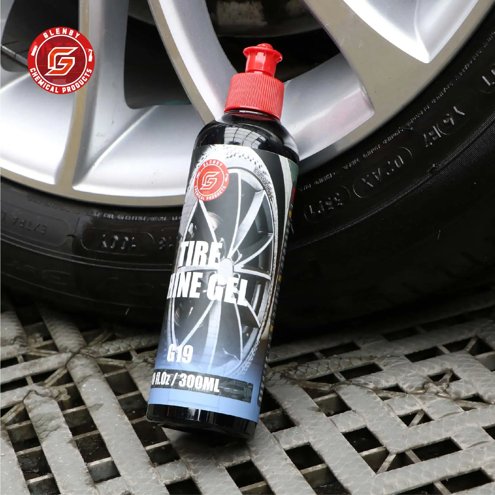 300mL Glenby Car Black Tire Dressing Applicator Polish Cleaner Tire Glaze Cream Tire Buffer Gel Grease Wet Look Tyre Shine