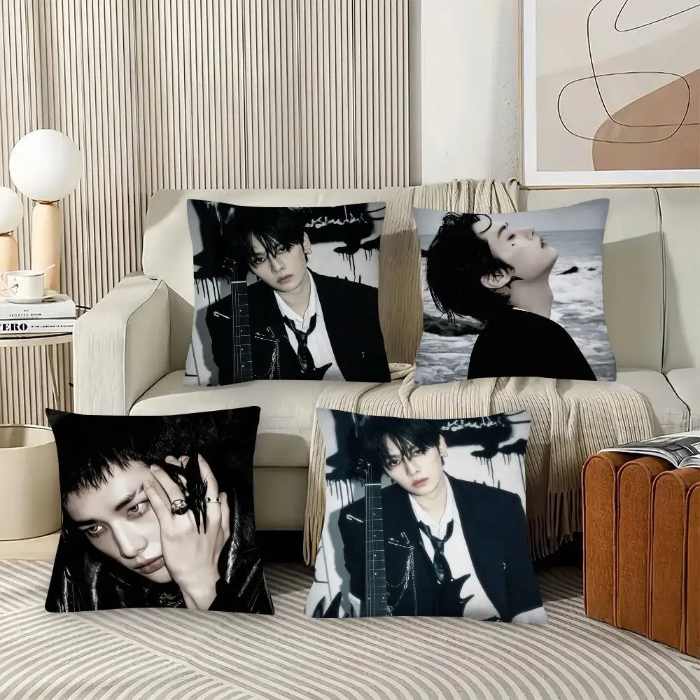 DominATE SEOUL Lee Know Felix Pillow Case Fashion Square Pillowcase Bedroom Sofa Room Ins Decoration Leisure