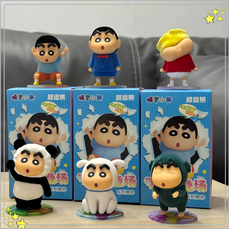 

Shin-Chan Cashmere Returns Series Blind Box Cute Anime Characters Doll Statues Cartoon Models Collection Toys Decoration Gifts