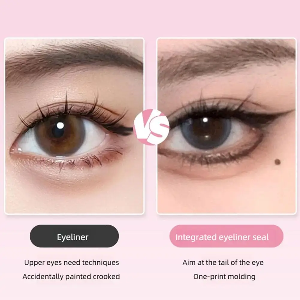 Formierter Siegelstift mit einem Stempel, praktisch, langlebig, faule Person, wasserfest, kein Verschmieren, Doppelkopf-Eyeliner-Siegel