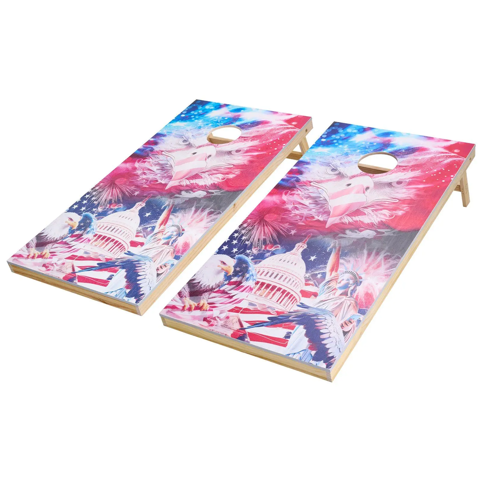 4x2 pés cornhole conjunto portátil buraco de milho jogar tabuleiro de madeira 8 saco de feijão carry case