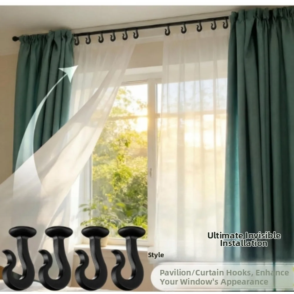 50/100pcs Plastic Gazebo Curtain Hooks For Netting Outdoor Use Home Decor Accessories Simple Installation
