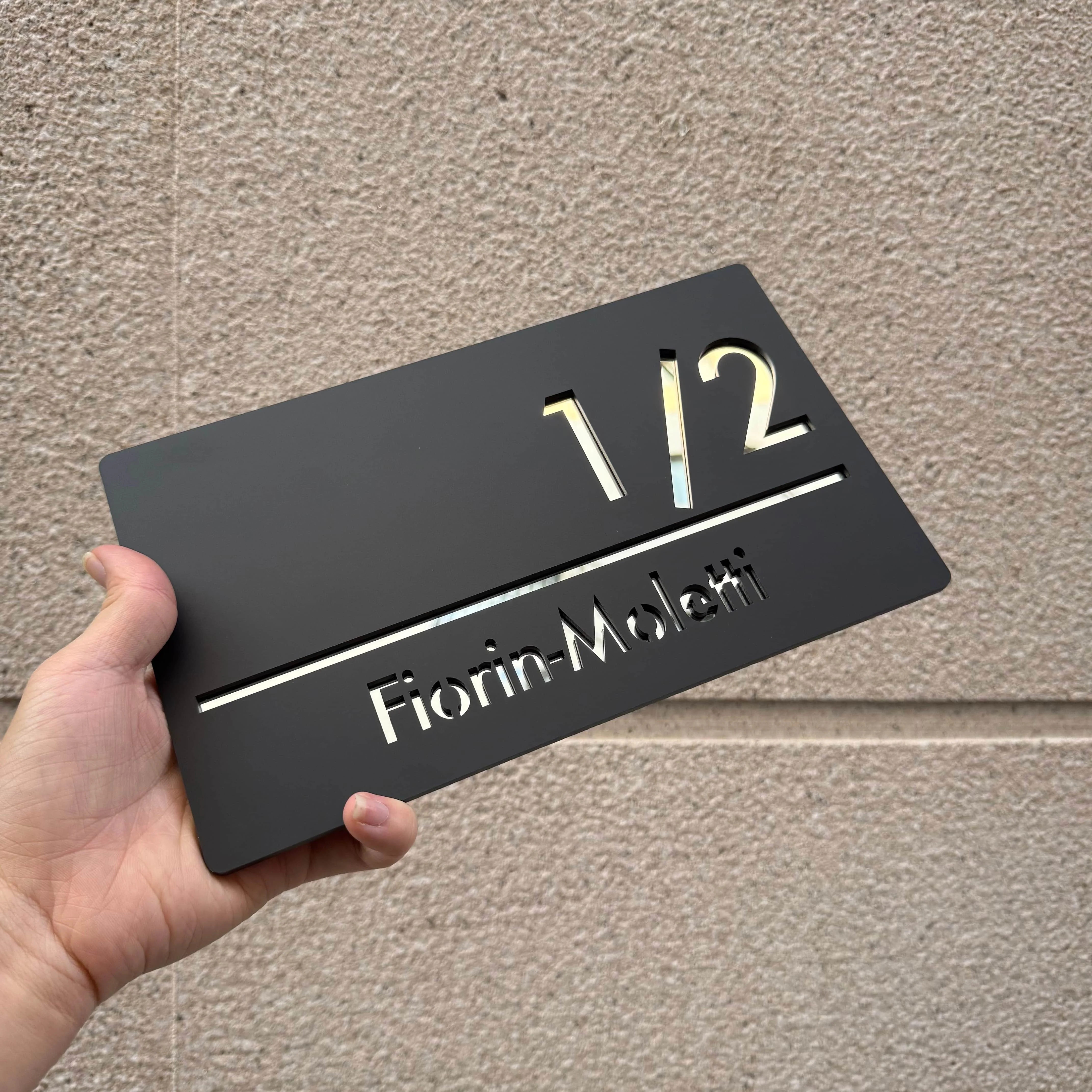 Personalized Acrylic Sign Laser Cutting Custom 3D Floating Modern House Numbers Door Sign Outdoor Street Address Name