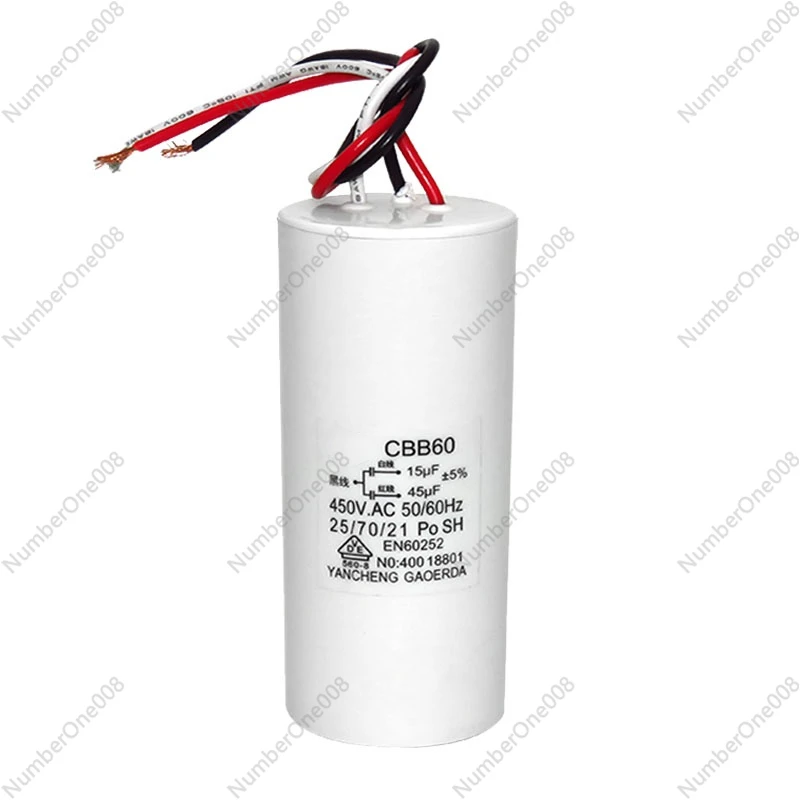 cbb60 capacitor Three three lines four four lines  double capacitors  450V motor crane crane starting capacitor universal