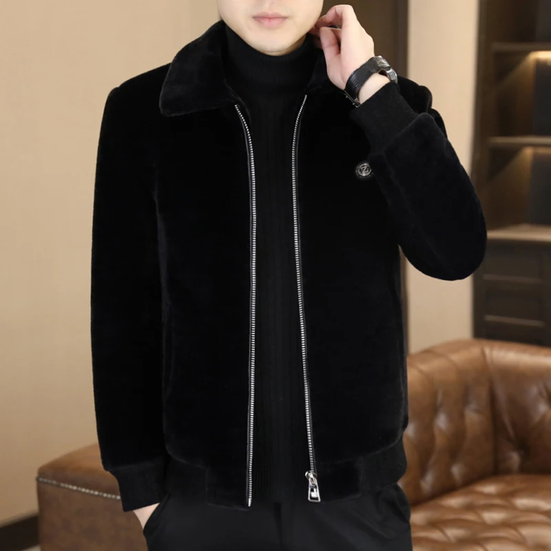 2026 Winter Faux Fur Jacket for Men Thick Warm Fur Integrated Jacket High-quality Casual Business Windbreaker Coats Men Clothing