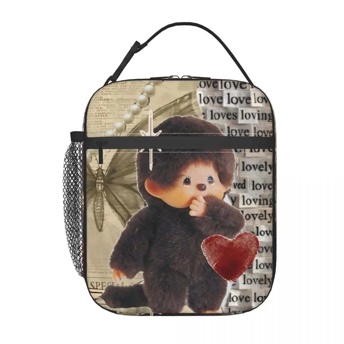 

Kawaii Monchhichis Accessories Insulated Lunch Bag For Office Food Storage Bag Portable Cooler Thermal Lunch Box